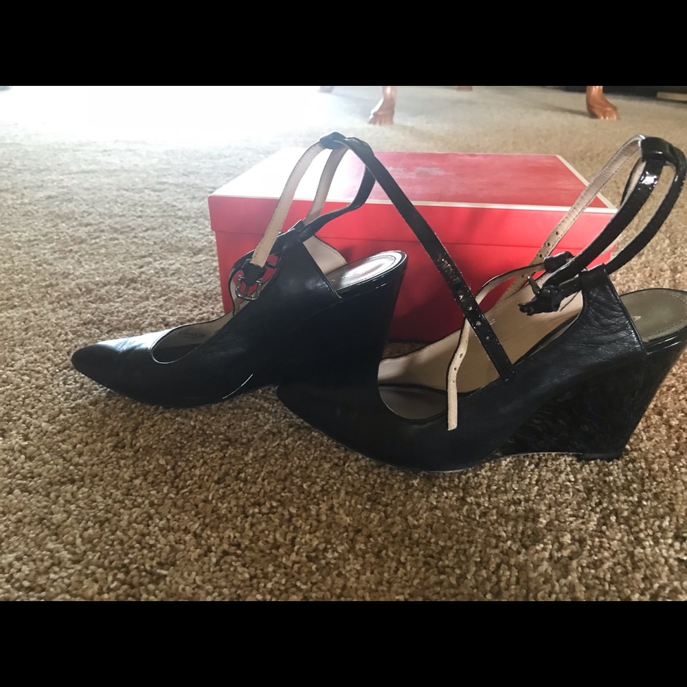 Coach Black Wedge Shoes